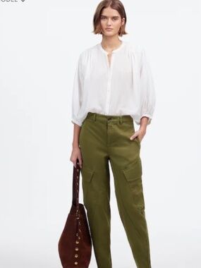 Madewell The Barrel-Leg Utility Pant size 4